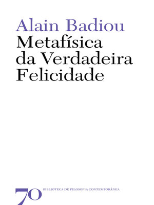 cover image of Metafísica da Verdadeira Felicidade